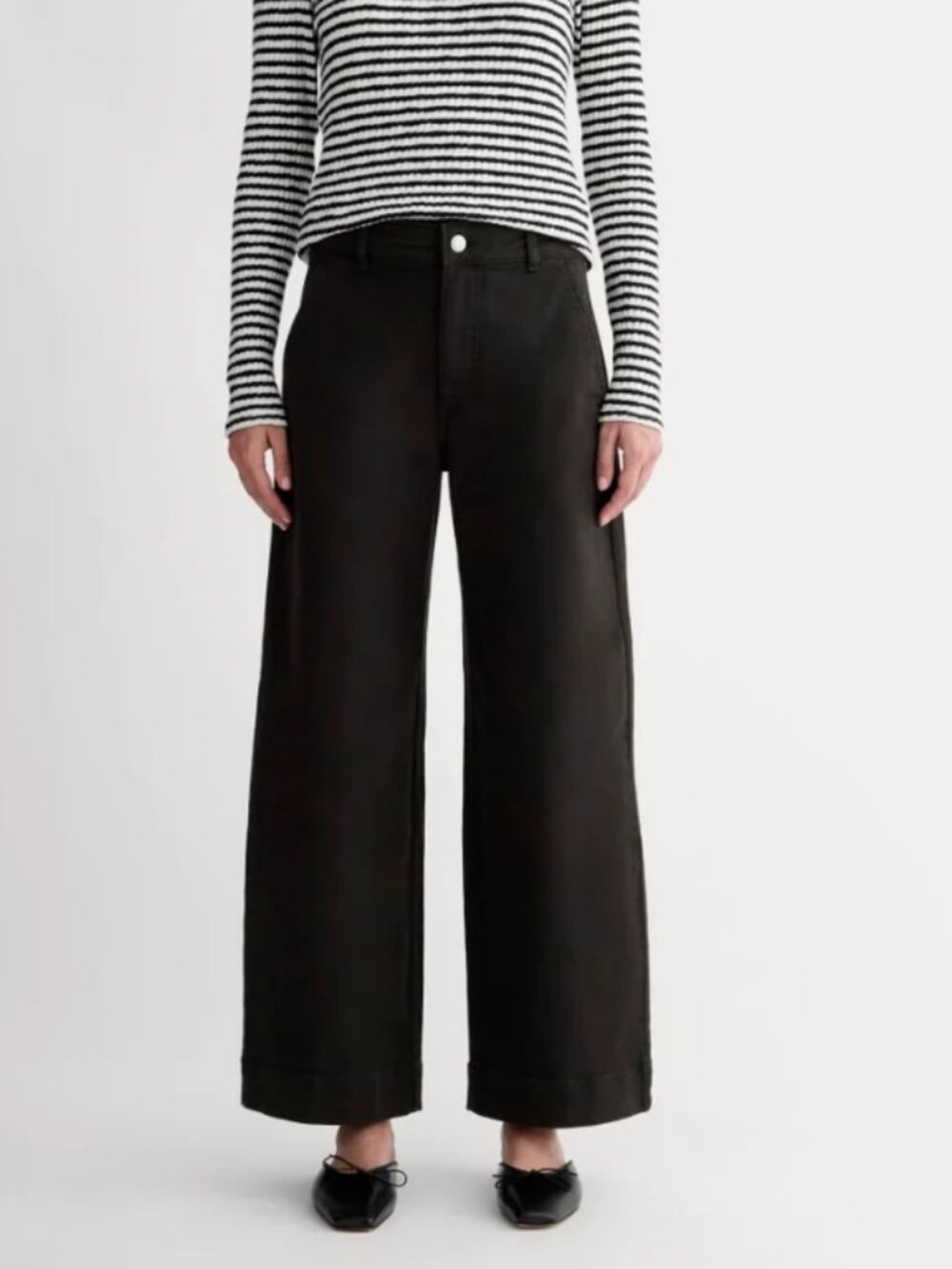 Everlane The Utility Wide-Leg Pant Size 0 Black